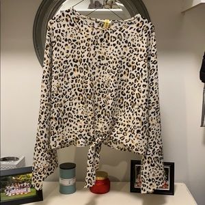 Cheetah Print Long Sleeved Shirt